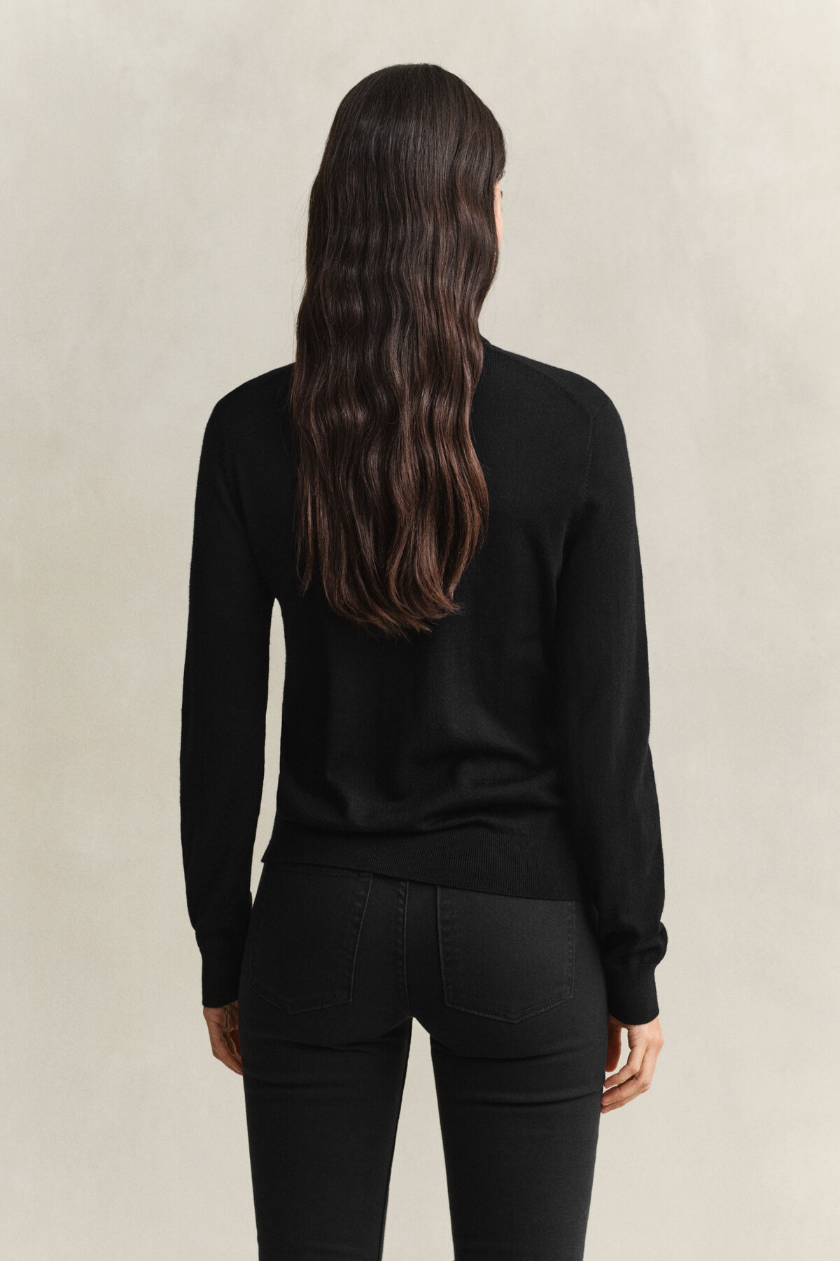 Extra Fine Merino Wool Turtleneck Sweater — BLACK