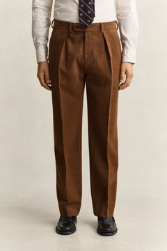 Gant x Yale Wool Corduroy Suit Pants — MAHOGANY BROWN 5