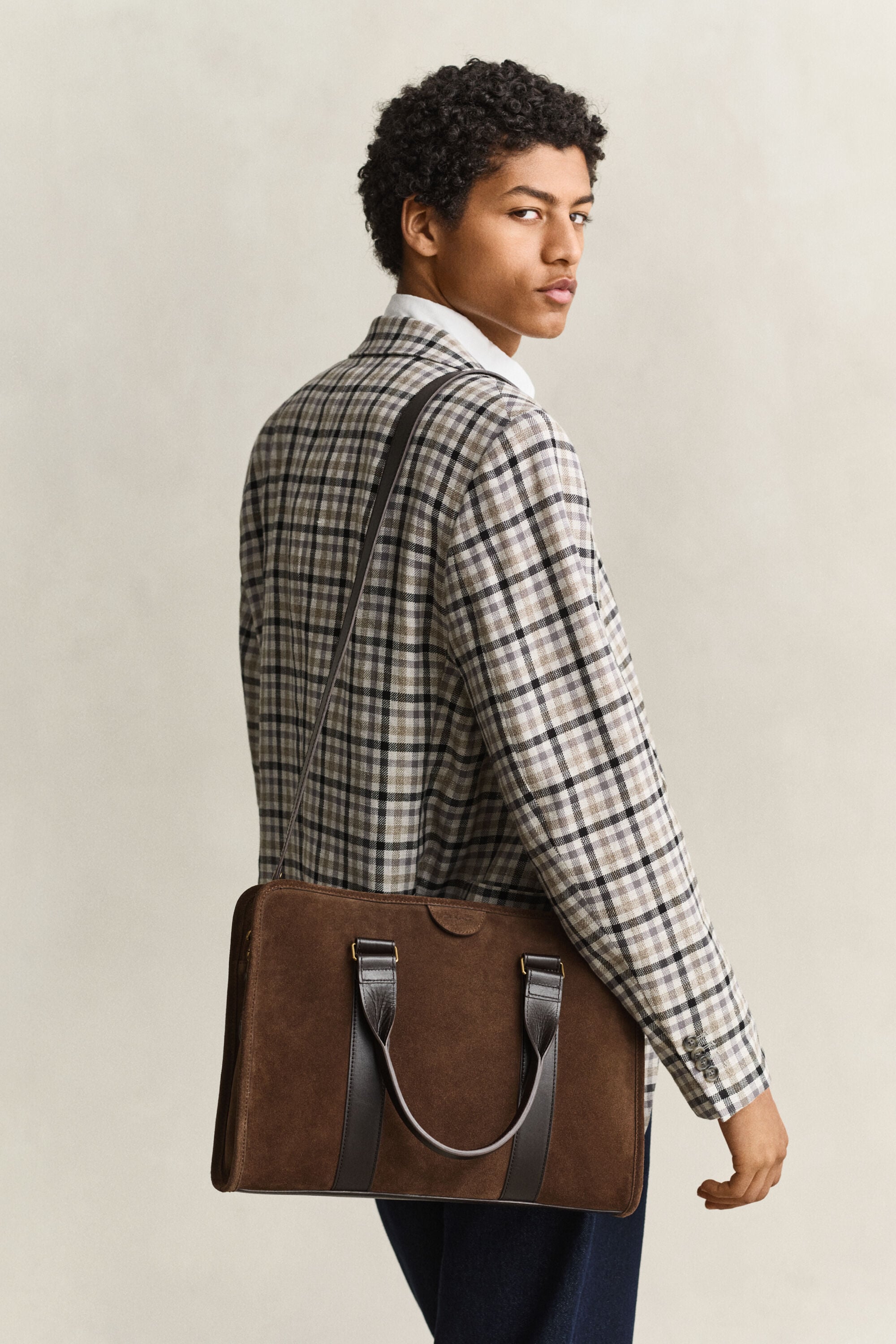 Suede Commuter Bag