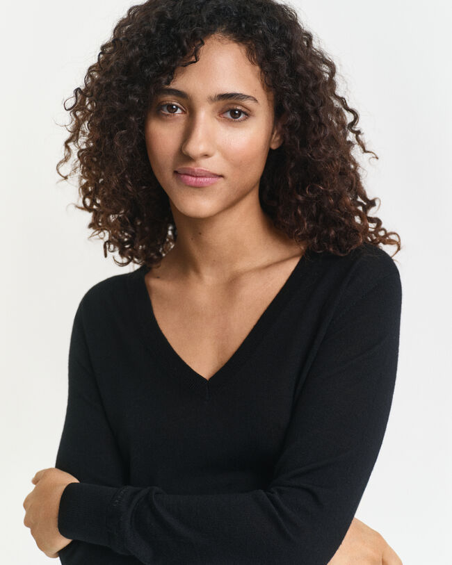 Extra Fine Merino Wool V-Neck Sweater