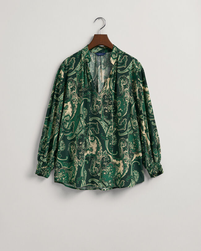 Paisley Popover Blouse
