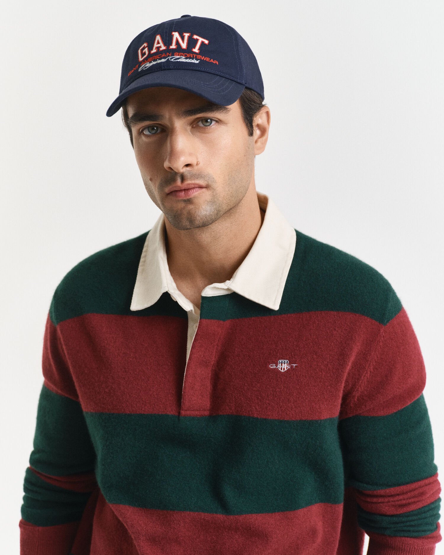 Striped Extra Fine Lambswool Rugger Sweater
