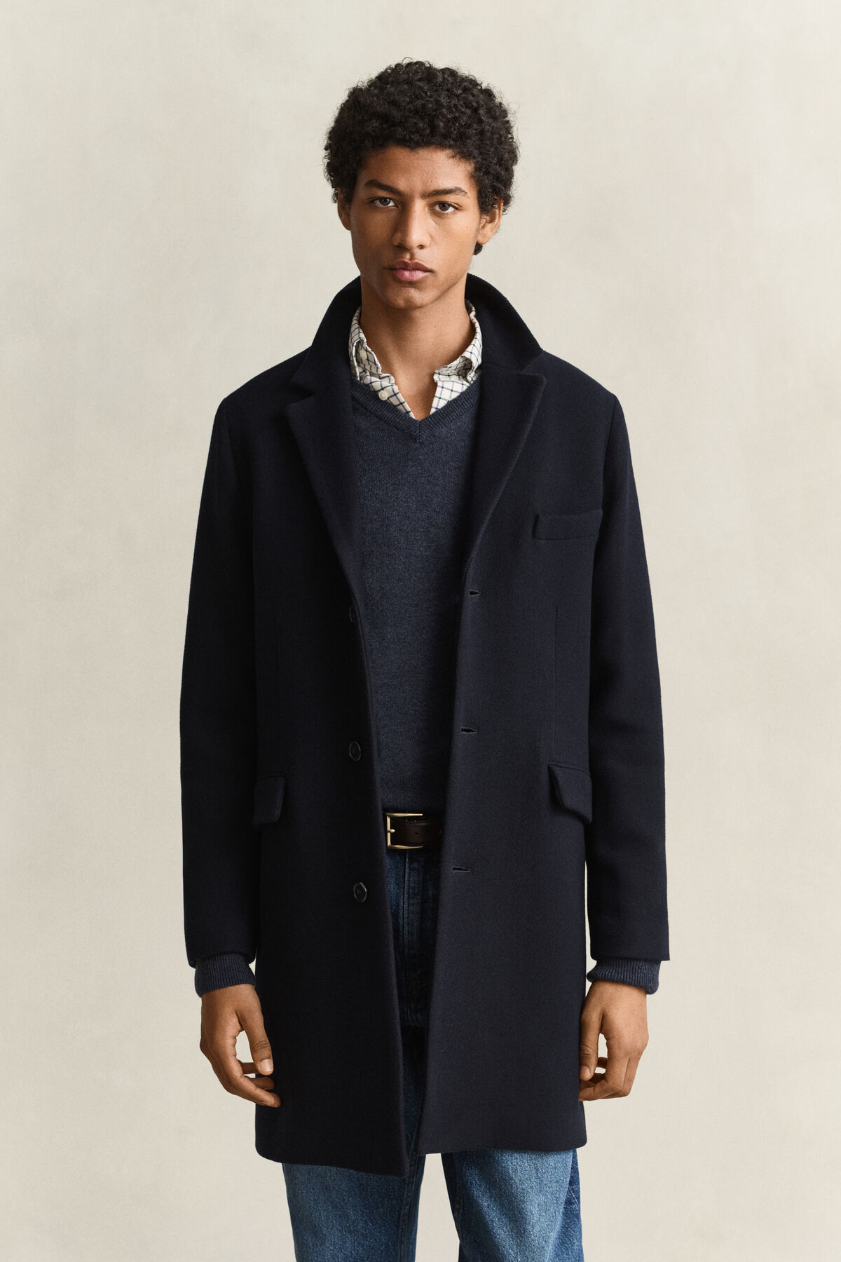 Wool Coat — EVENING BLUE