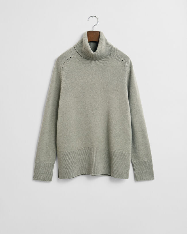 Soft Wool Cashmere Blend Turtleneck Sweater