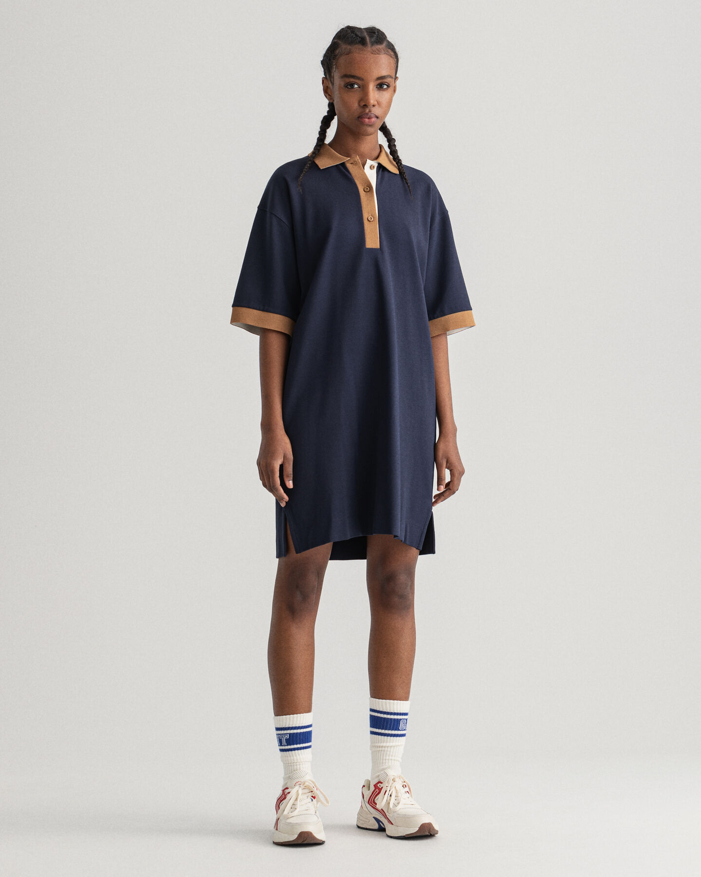 Colorblock Polo Dress