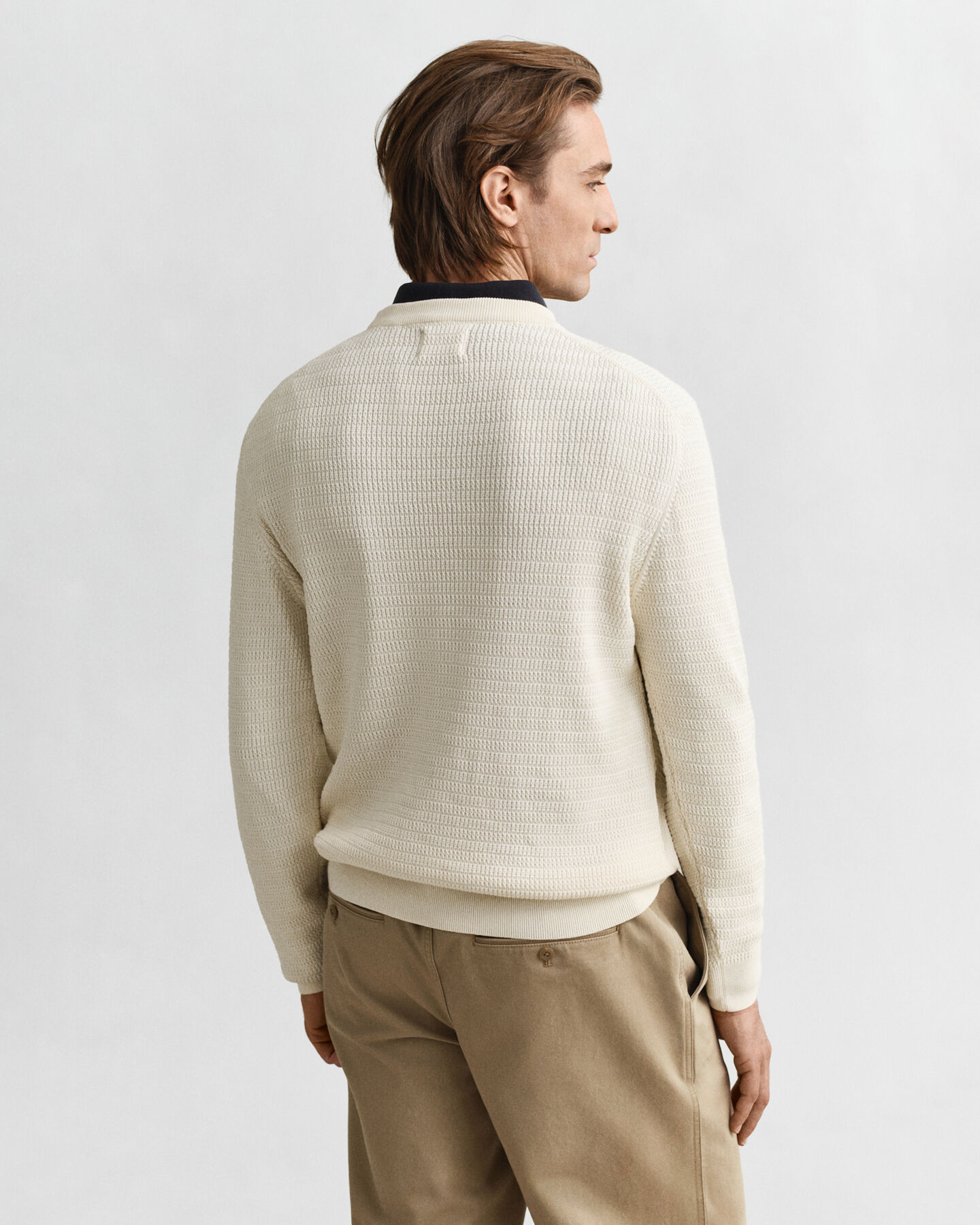 Mini Cable Knit Crew Neck Sweater