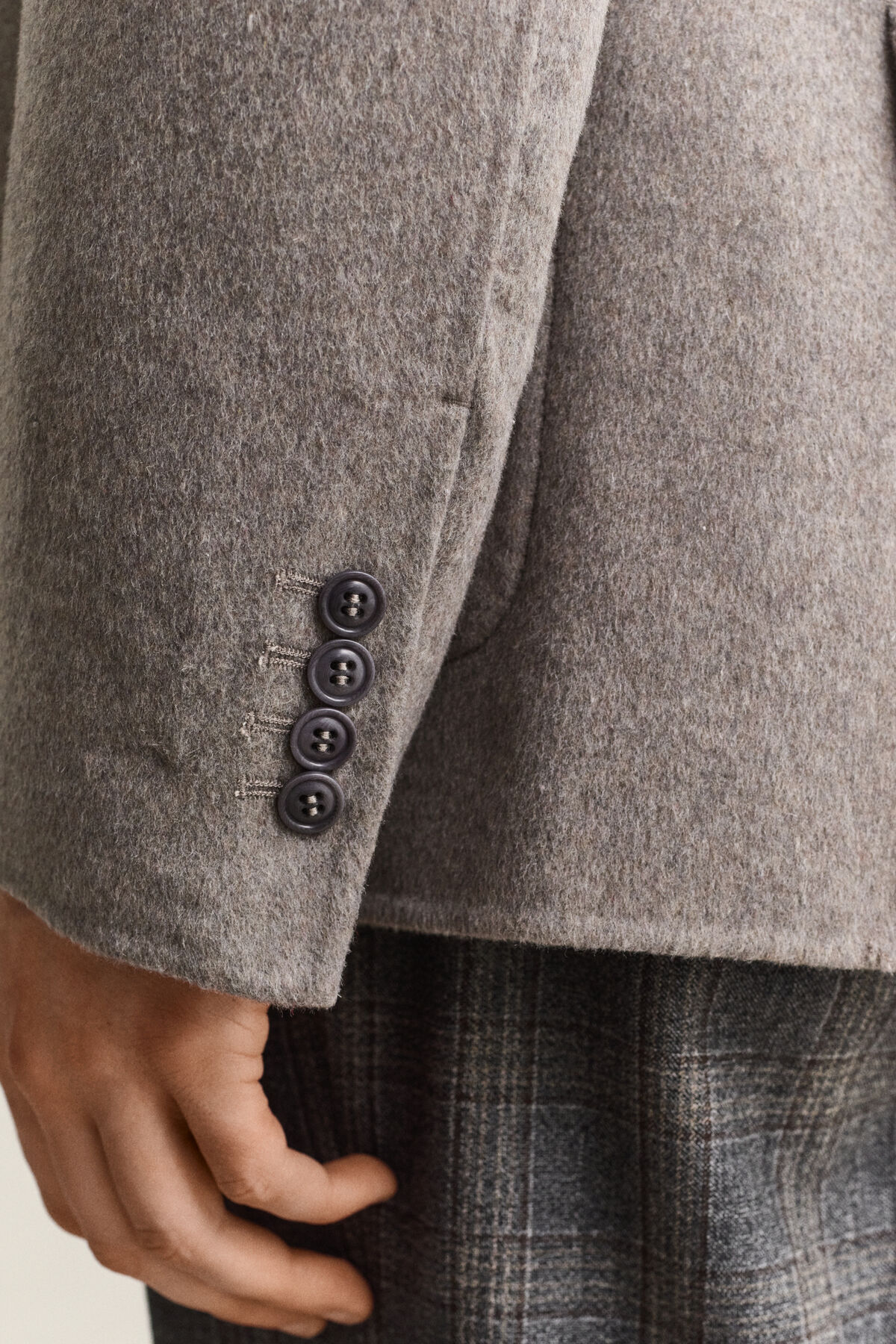 Handstitched Blazer — MIST TAUPE