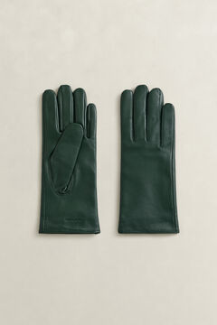 Cashmere Lined Leather Gloves — MOSSY GREEN 2