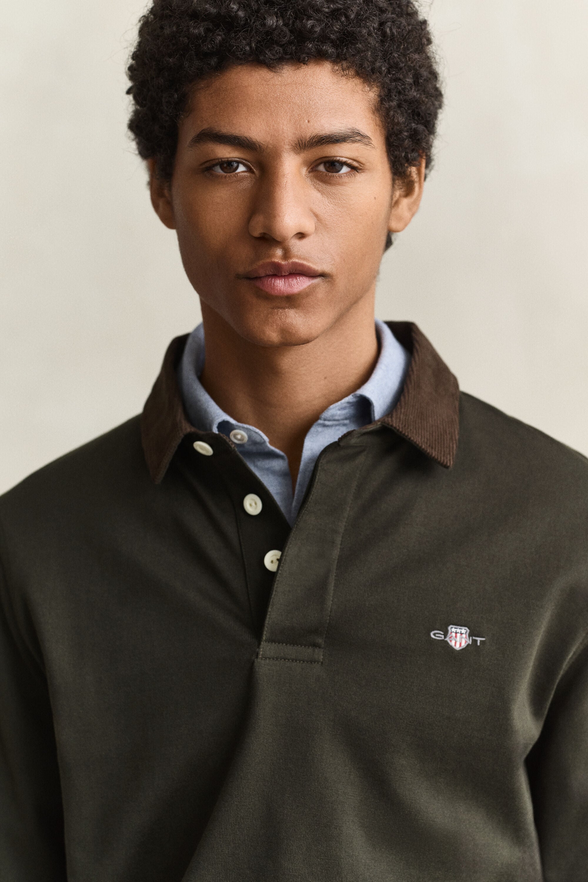 Corduroy Collar Rugger