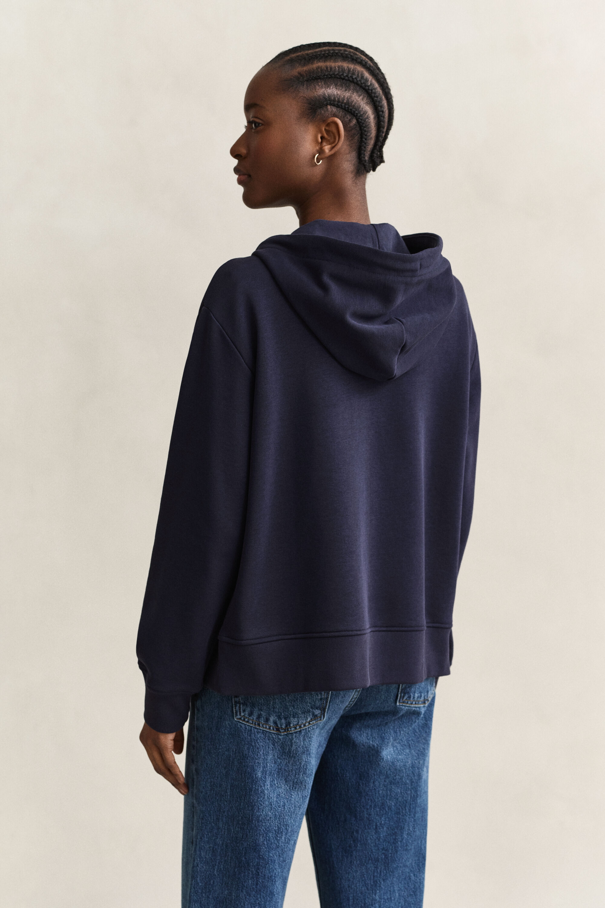 Shield Zip Hoodie — EVENING BLUE