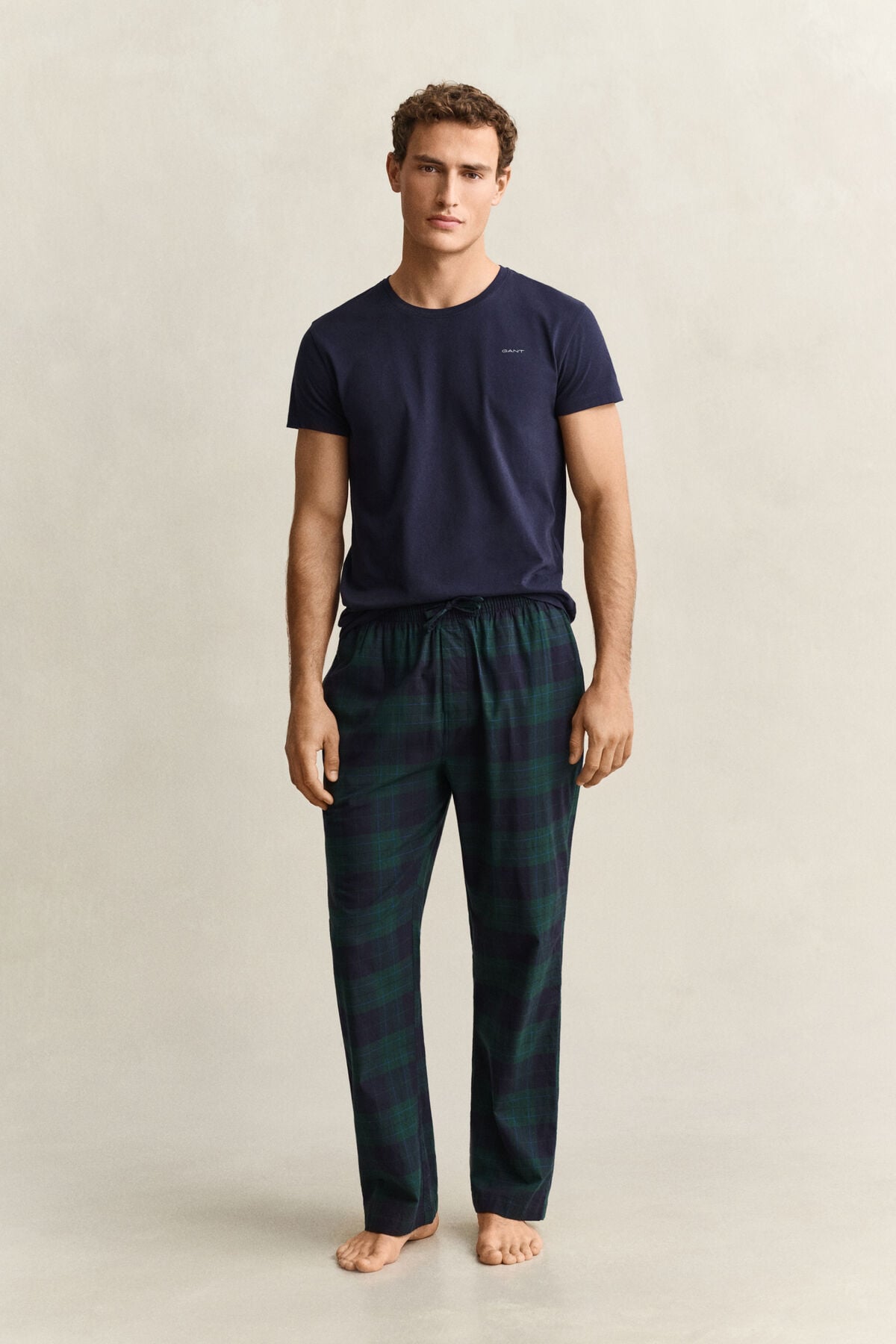 Checked Flannel Pajama Pants — TARTAN GREEN