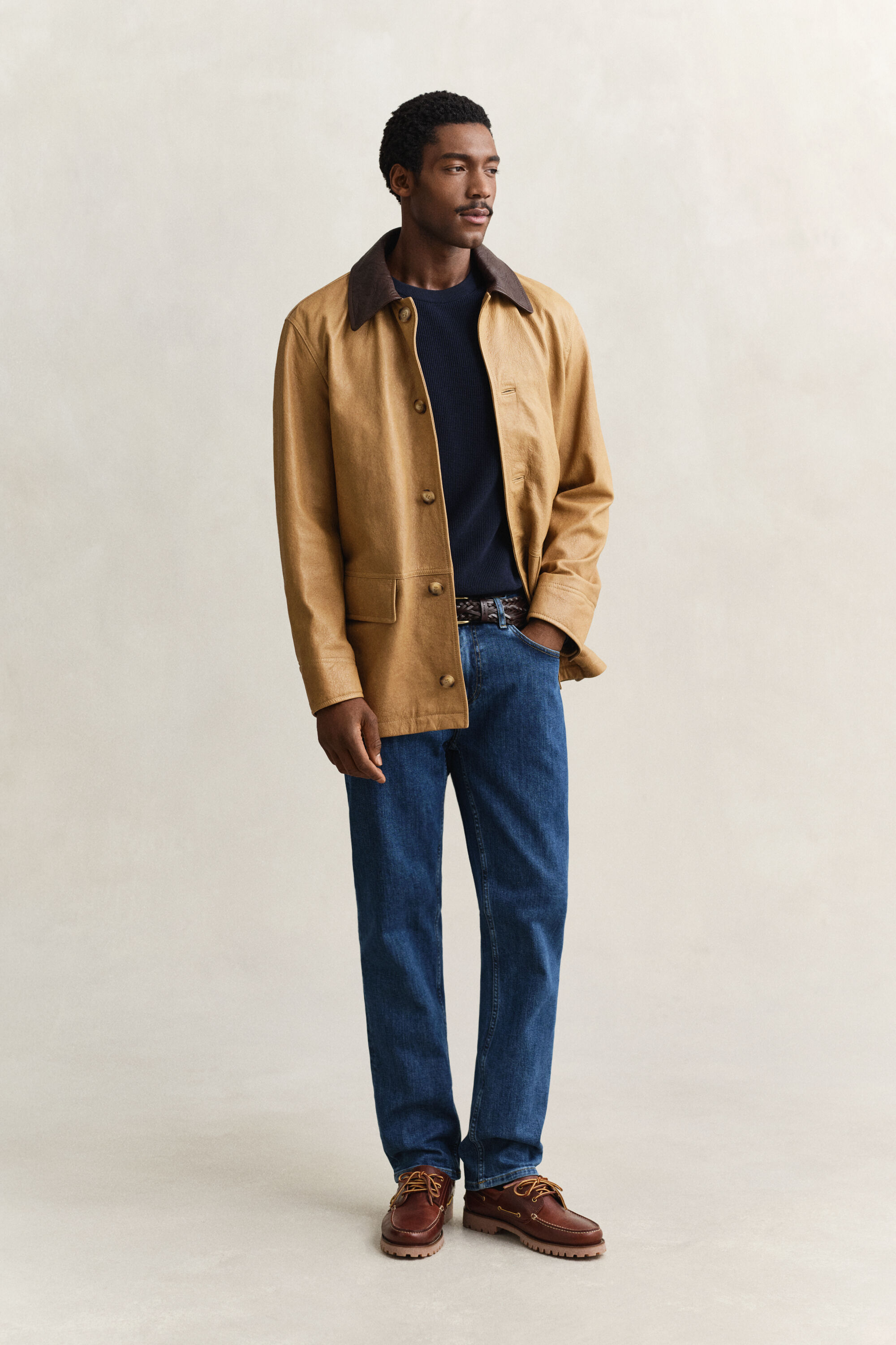 Textured Cotton Crew Neck Sweater