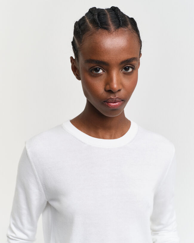 Fine Knit Crew Neck Sweater