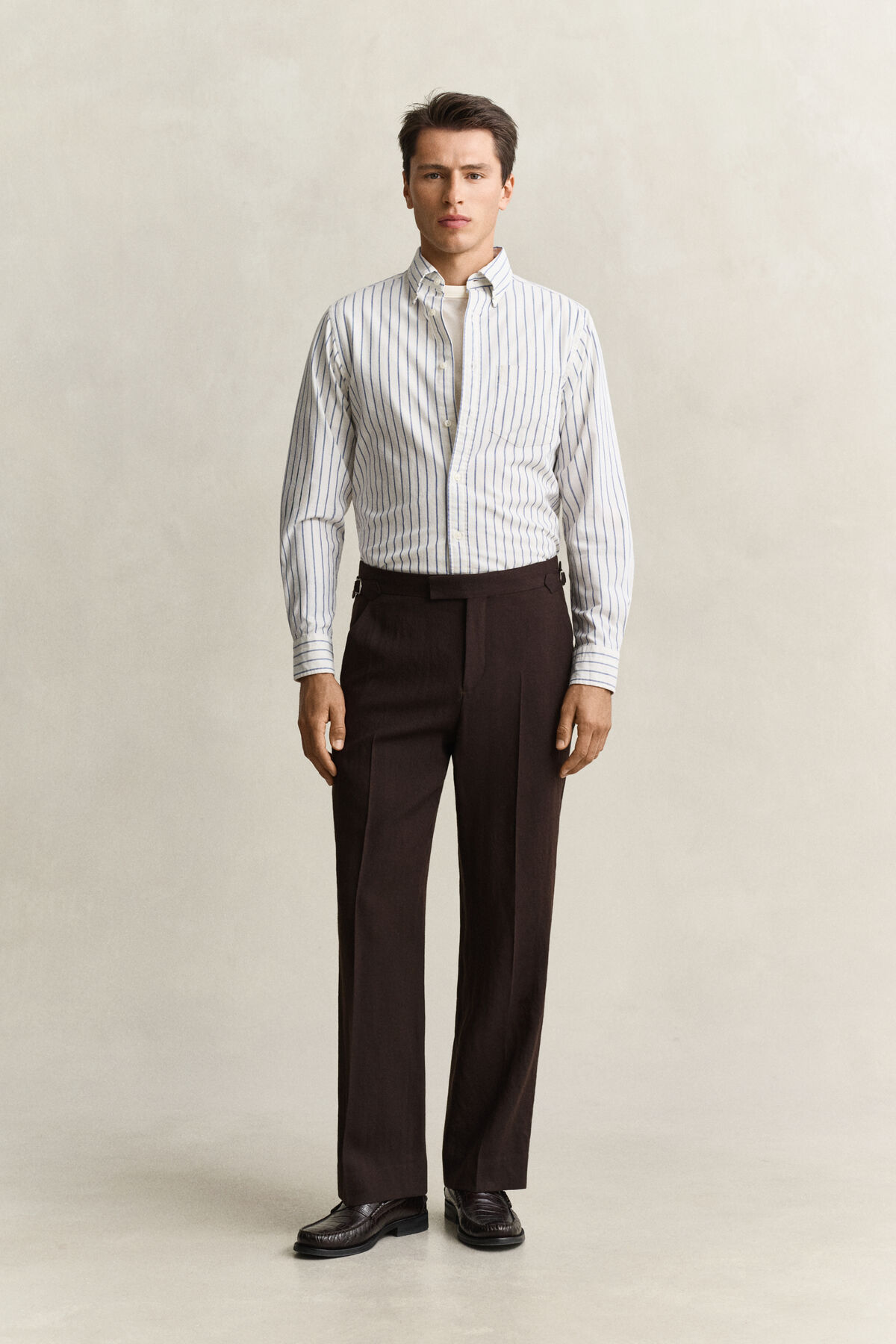Wool Suit Pants — SHADOW BROWN