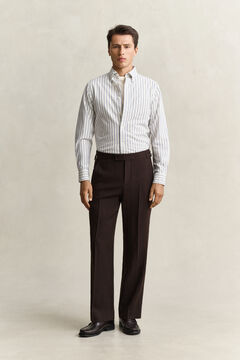 Wool Suit Pants — SHADOW BROWN 8