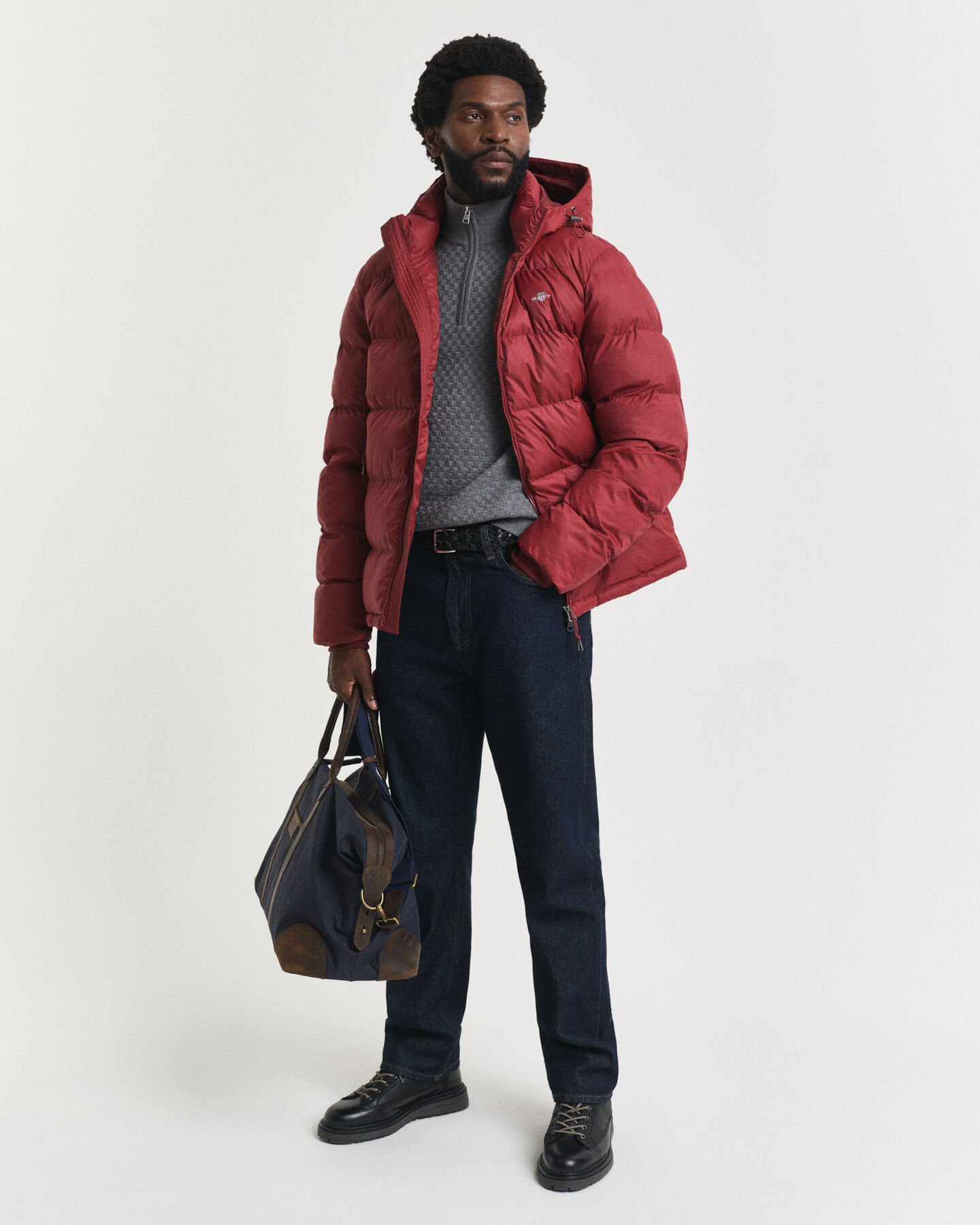 Micro Textured Half-Zip Sweater