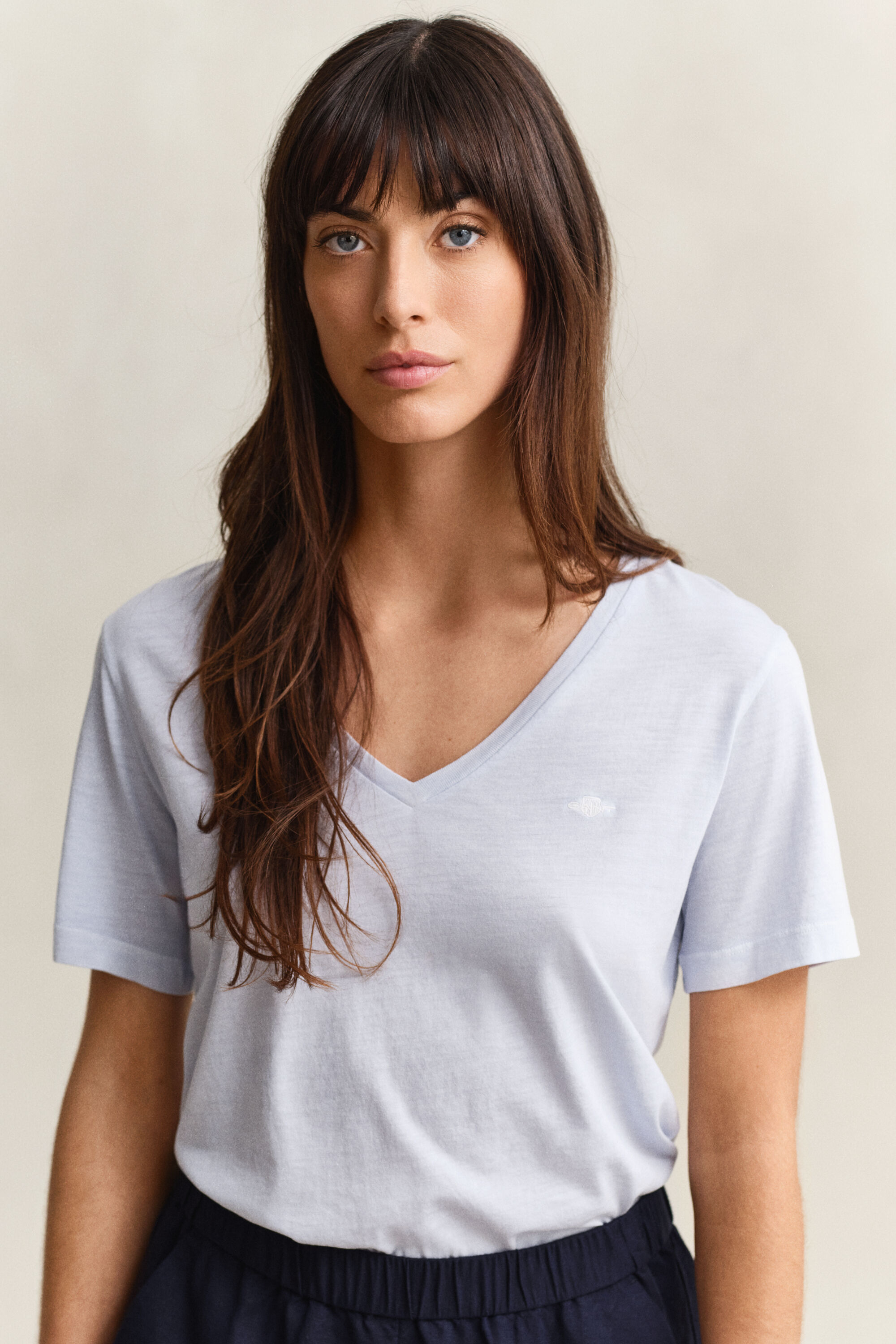 Washed Shield V-Neck T-Shirt