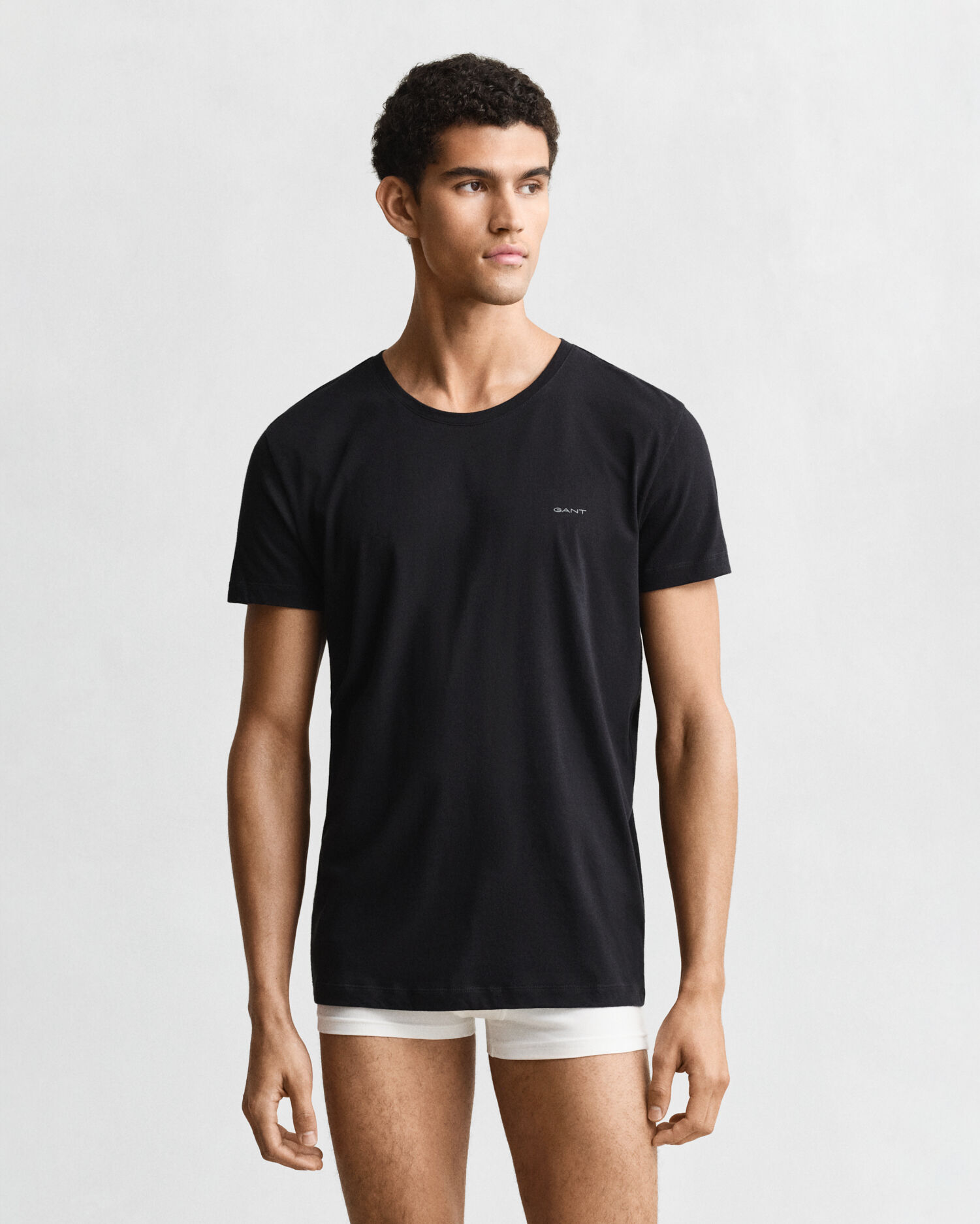 2-Pack Crew Neck T-Shirts — BLACK