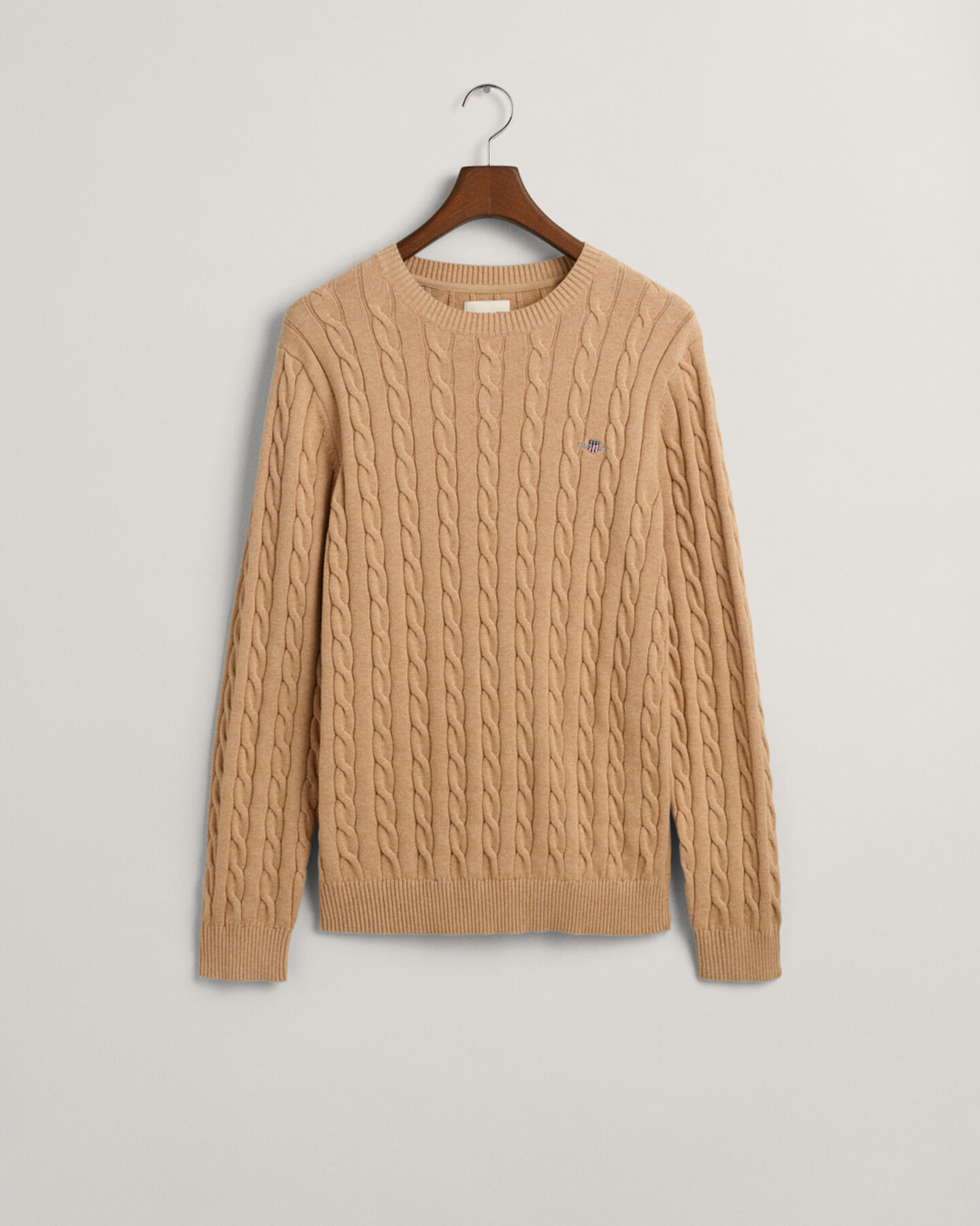 Cable Cotton Crew Knit Neck GANT - Sweater