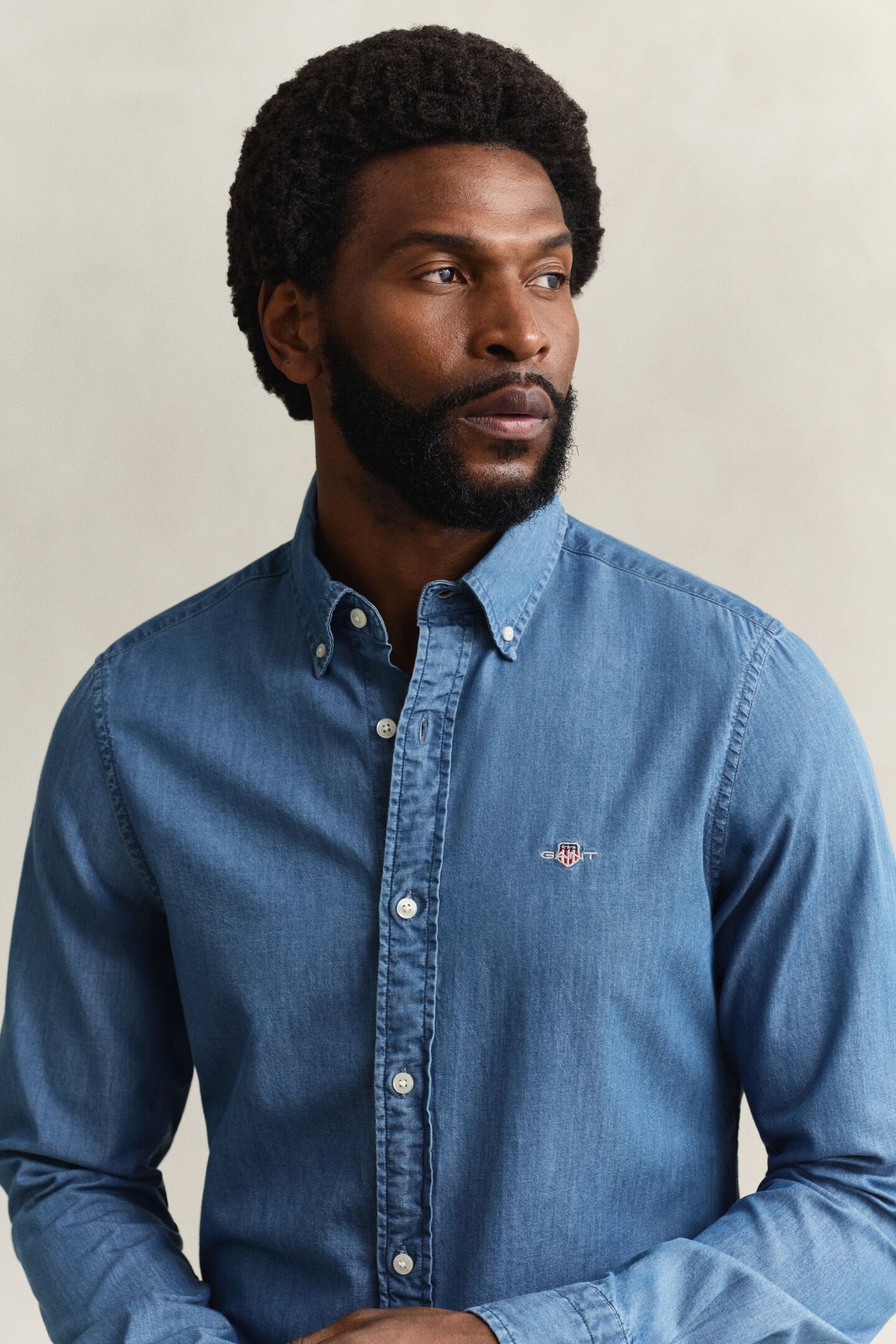 Slim Fit Indigo Shirt