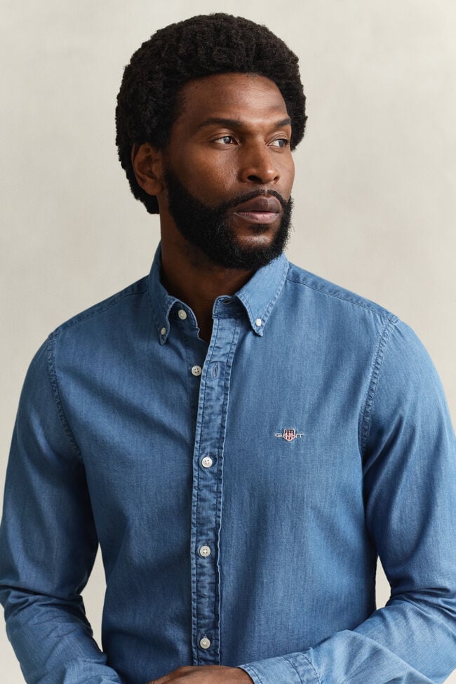 Slim Fit Indigo Shirt