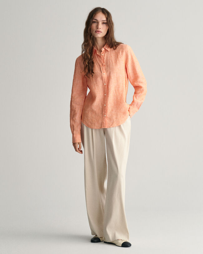 Regular Fit Linen Chambray Shirt