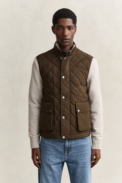 Quilted Vest — BLACK BROWN 6