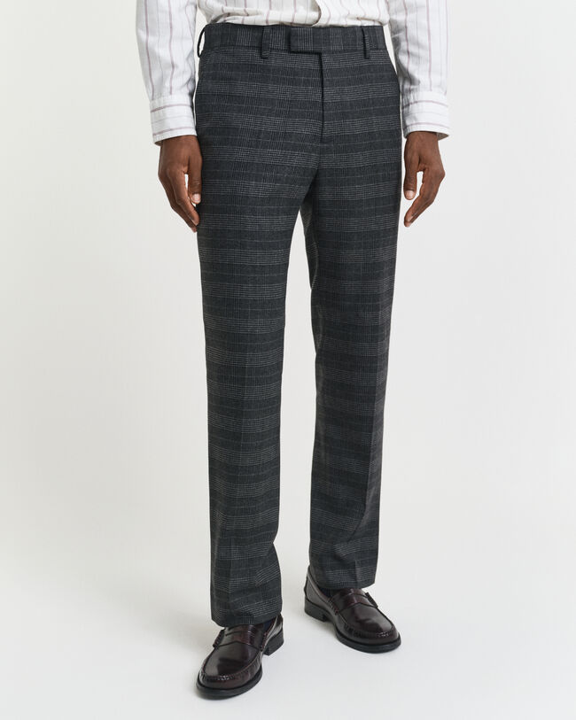 Slim Fit Glen Check Suit Pants