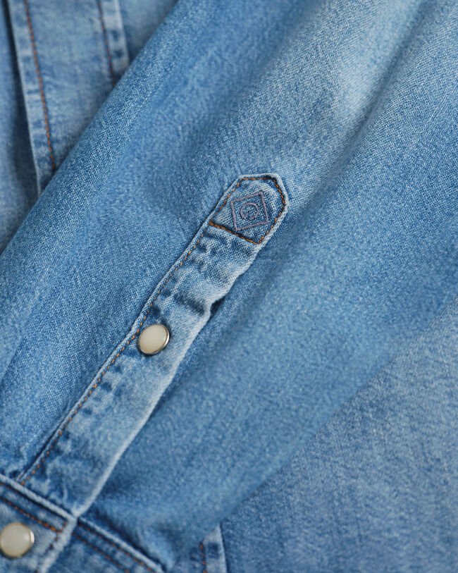 GANT x Wrangler Relaxed Fit Denim Western Shirt