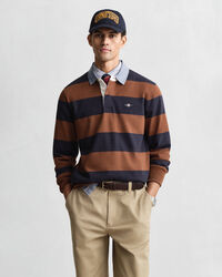 Chambray Collar Striped Heavy Rugger