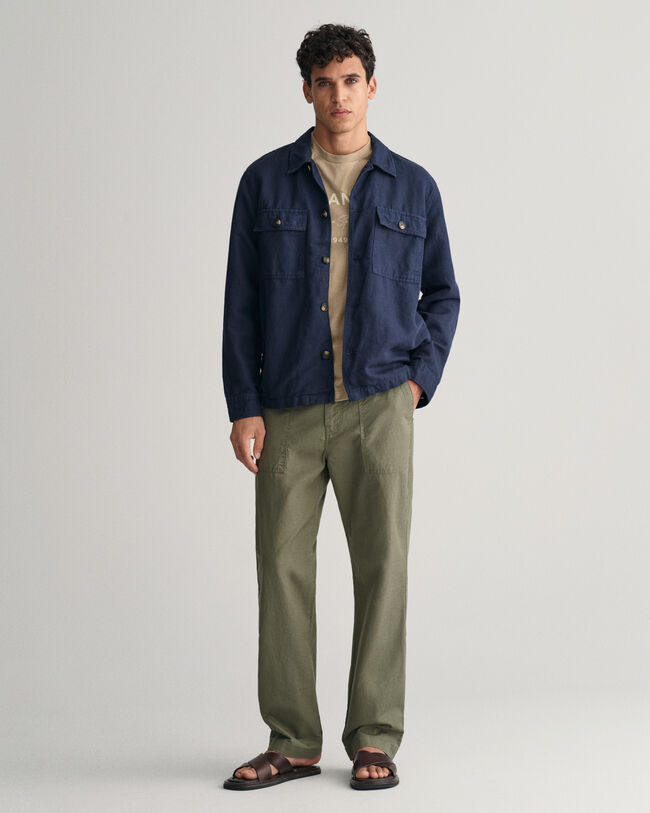 Regular Fit Cotton Linen Chinos
