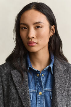 Herringbone Blazer — CHARCOAL MELANGE 4