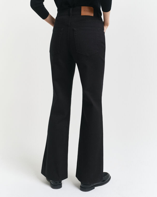 Slim Fit Flared Black Jeans