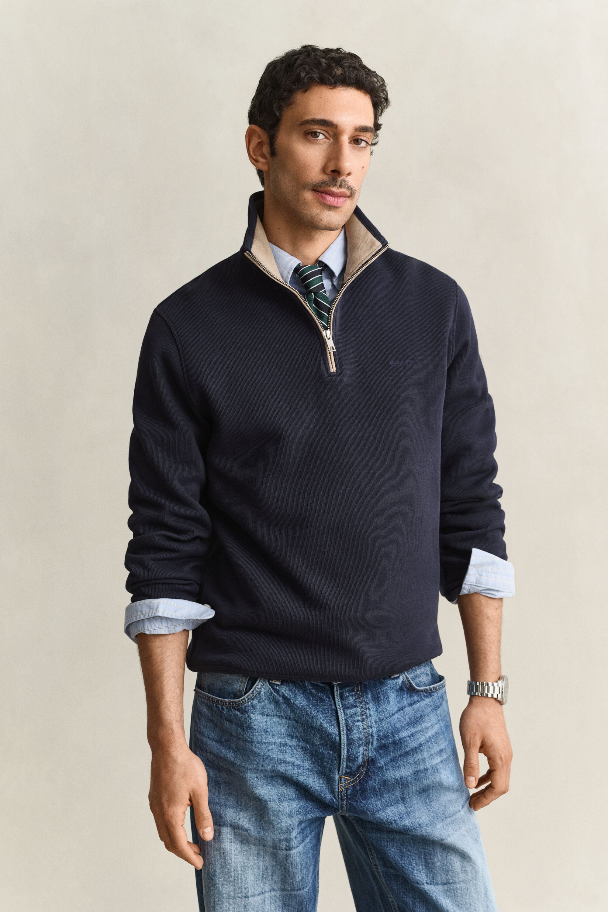 Sacker Rib Half-Zip Sweatshirt