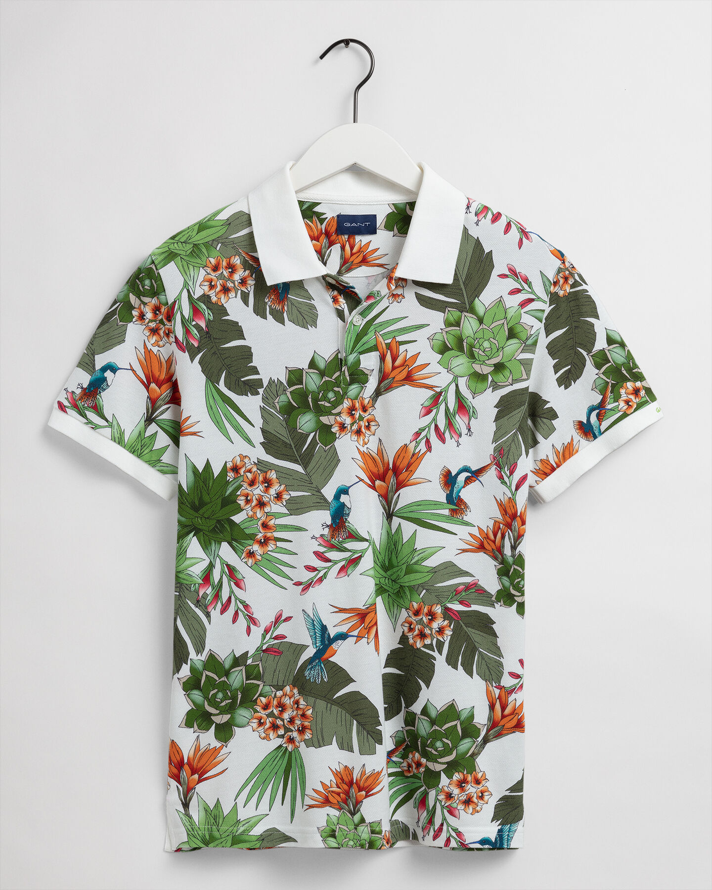 Humming Garden Print Piqué Rugger