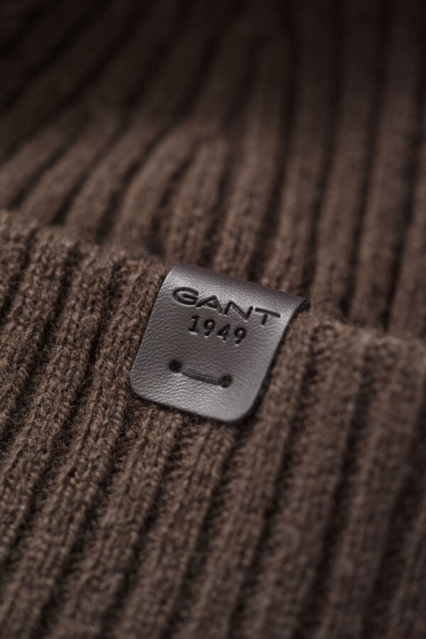 Lambswool Beanie — SHADOW BROWN