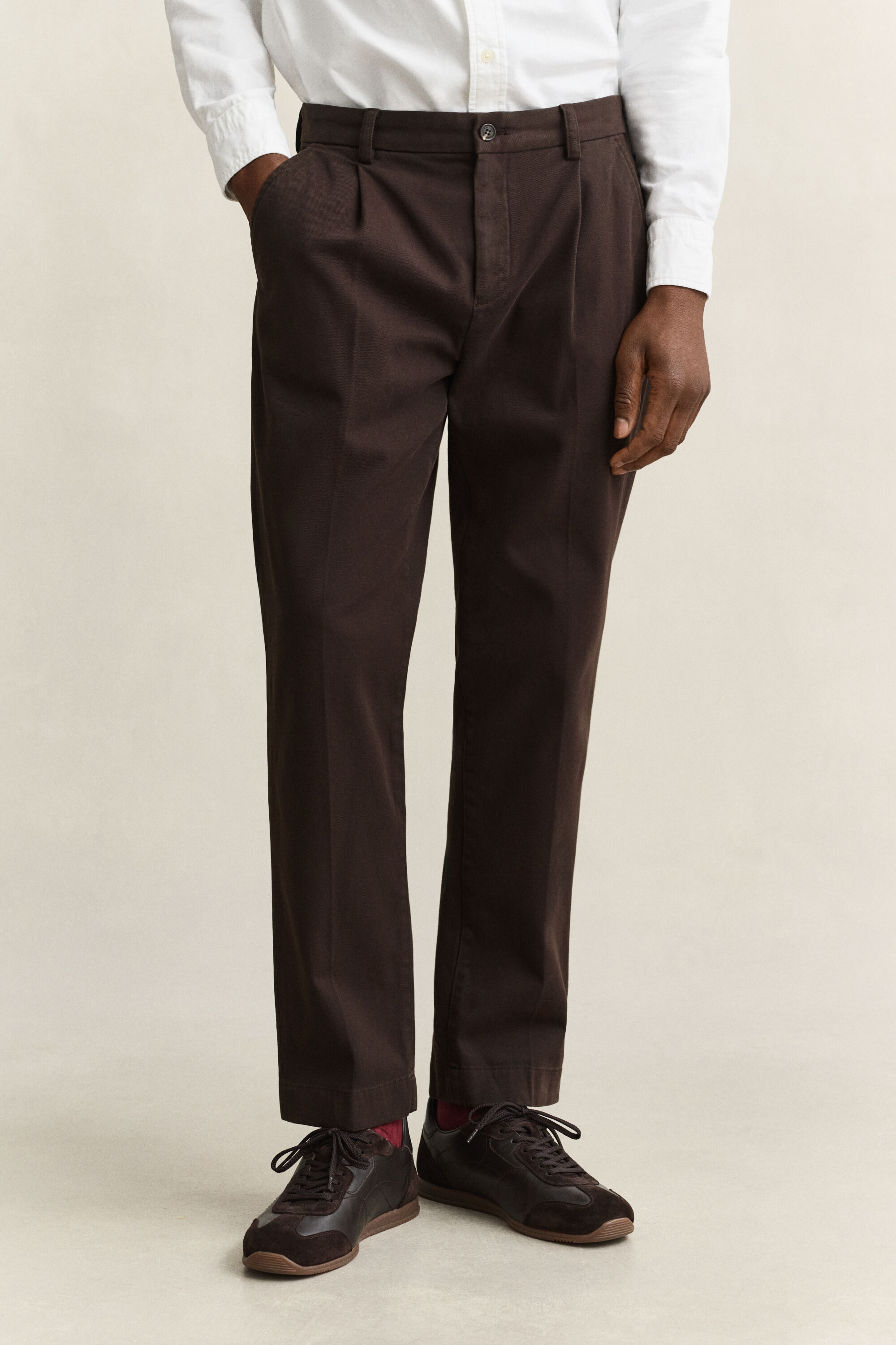 Tapered Chinos — BLACK BROWN
