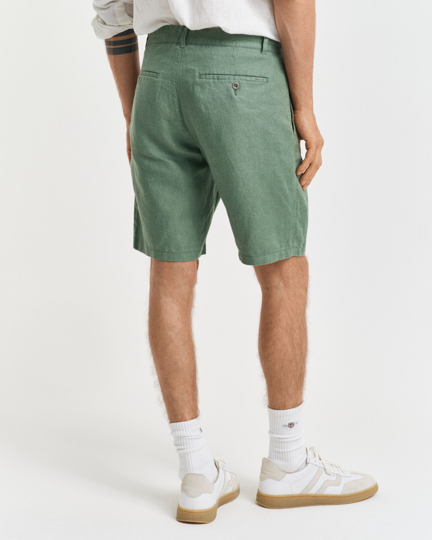 Relaxed Fit Linen Drawstring Shorts