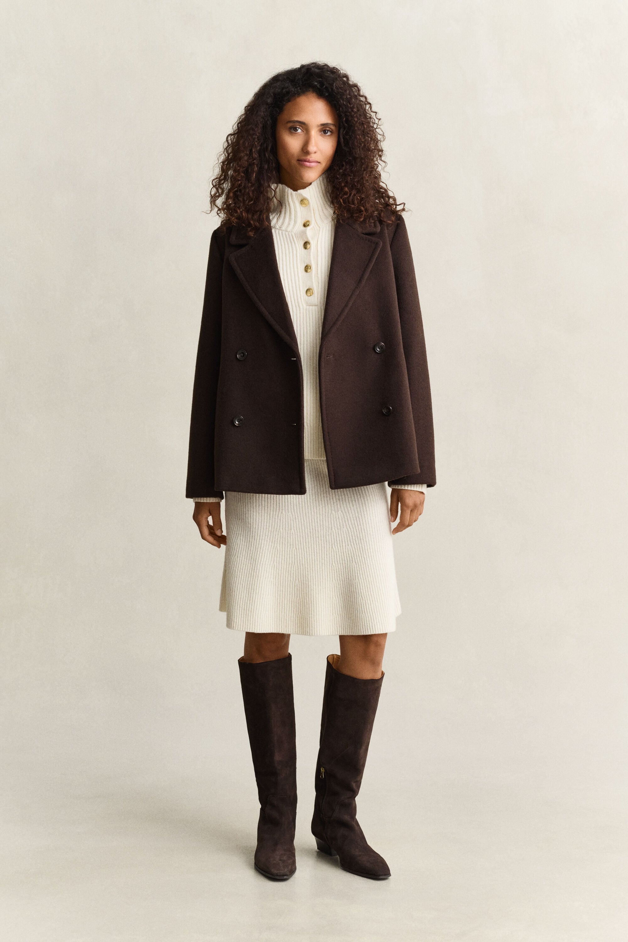 Buttoned Lambswool Sweater