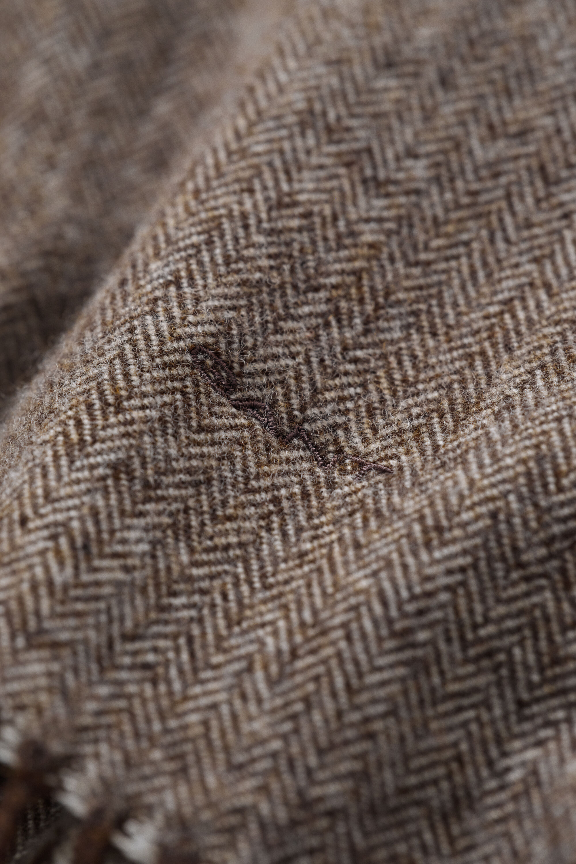Herringbone Scarf — RICH BROWN