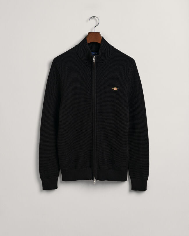 Textured Cotton Cardigan