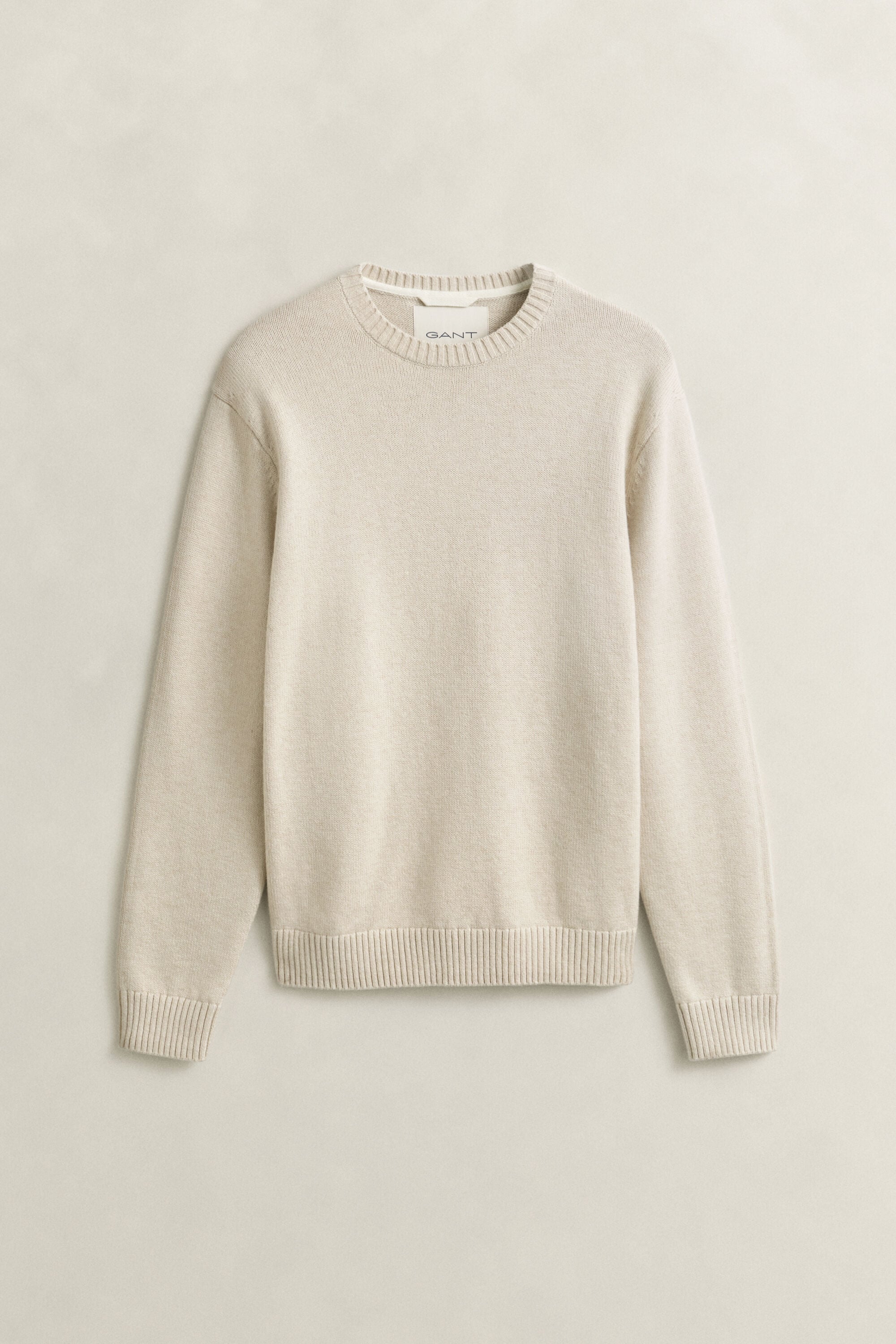 Cotton Blend Crew Neck Sweater