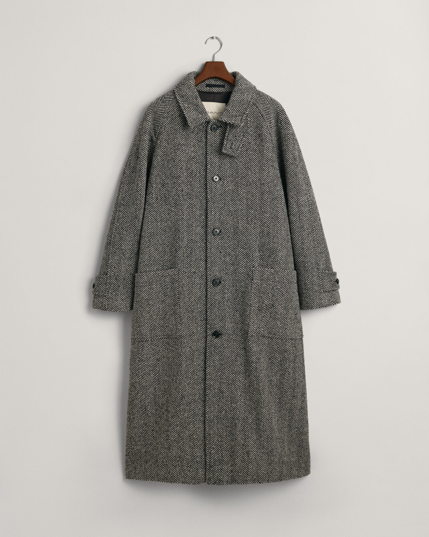 Balmacaan Wool Coat