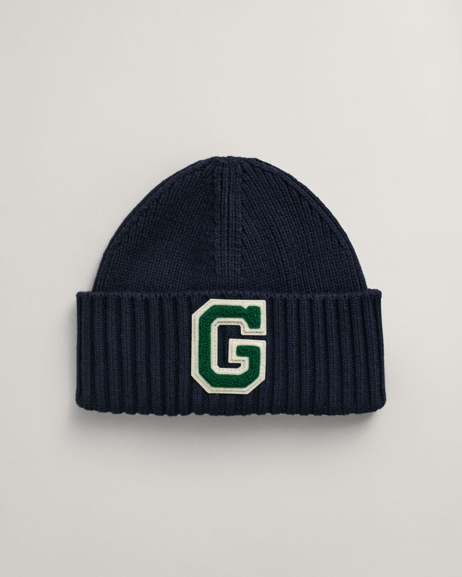 Teens G Badge Ribbed Knit Beanie
