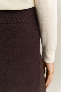 Lambswool Skirt — DEEP BROWN 3