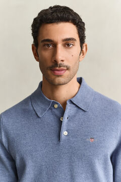 Superfine Lambswool Polo Sweater — BLUE HORIZON 4