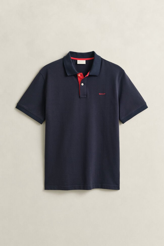 Contrast Piqu&eacute; Polo Shirt