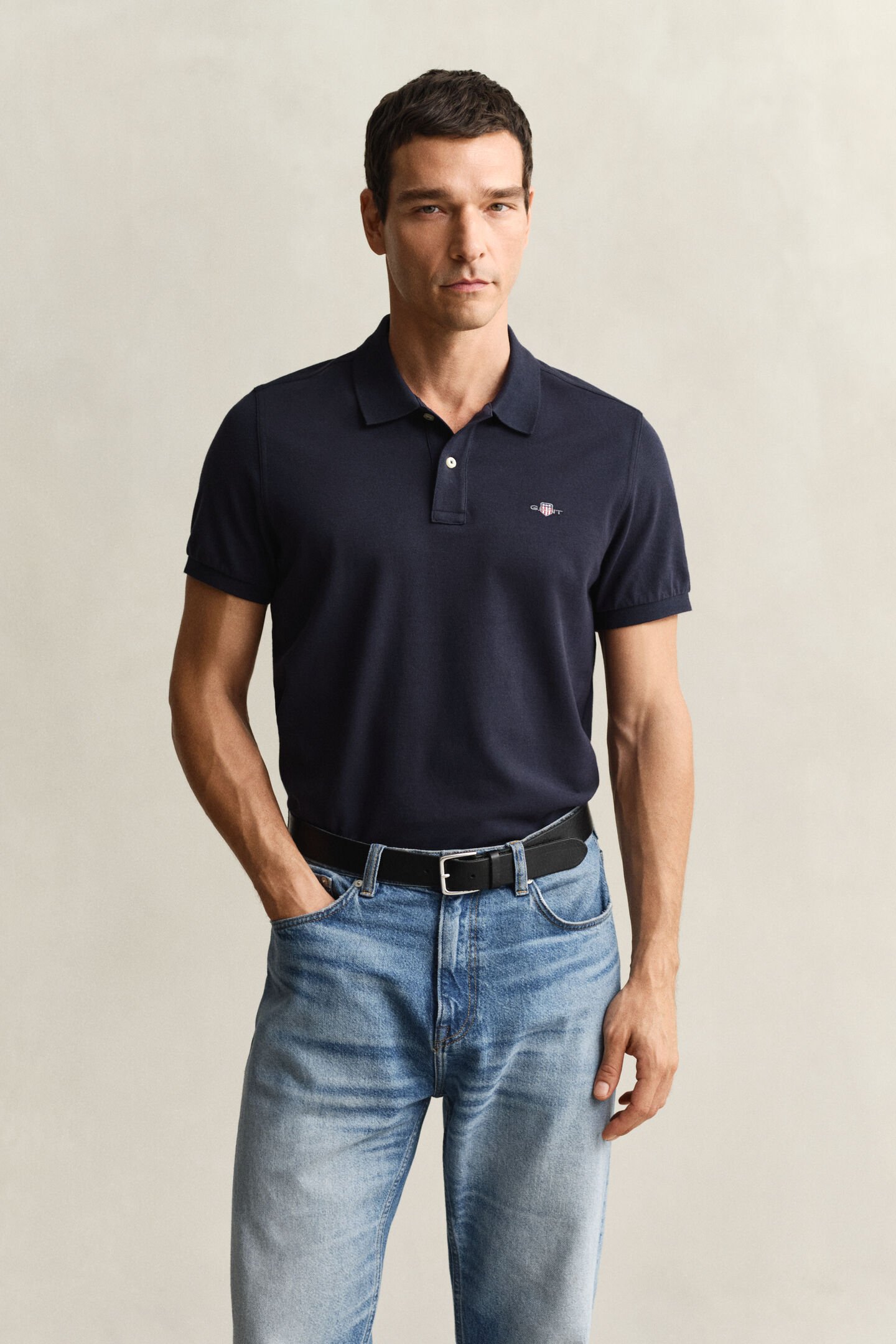 Regular Fit Shield Piqu&eacute; Polo Shirt