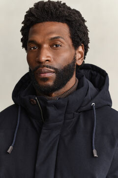 Flannel Down Jacket — EVENING BLUE 5