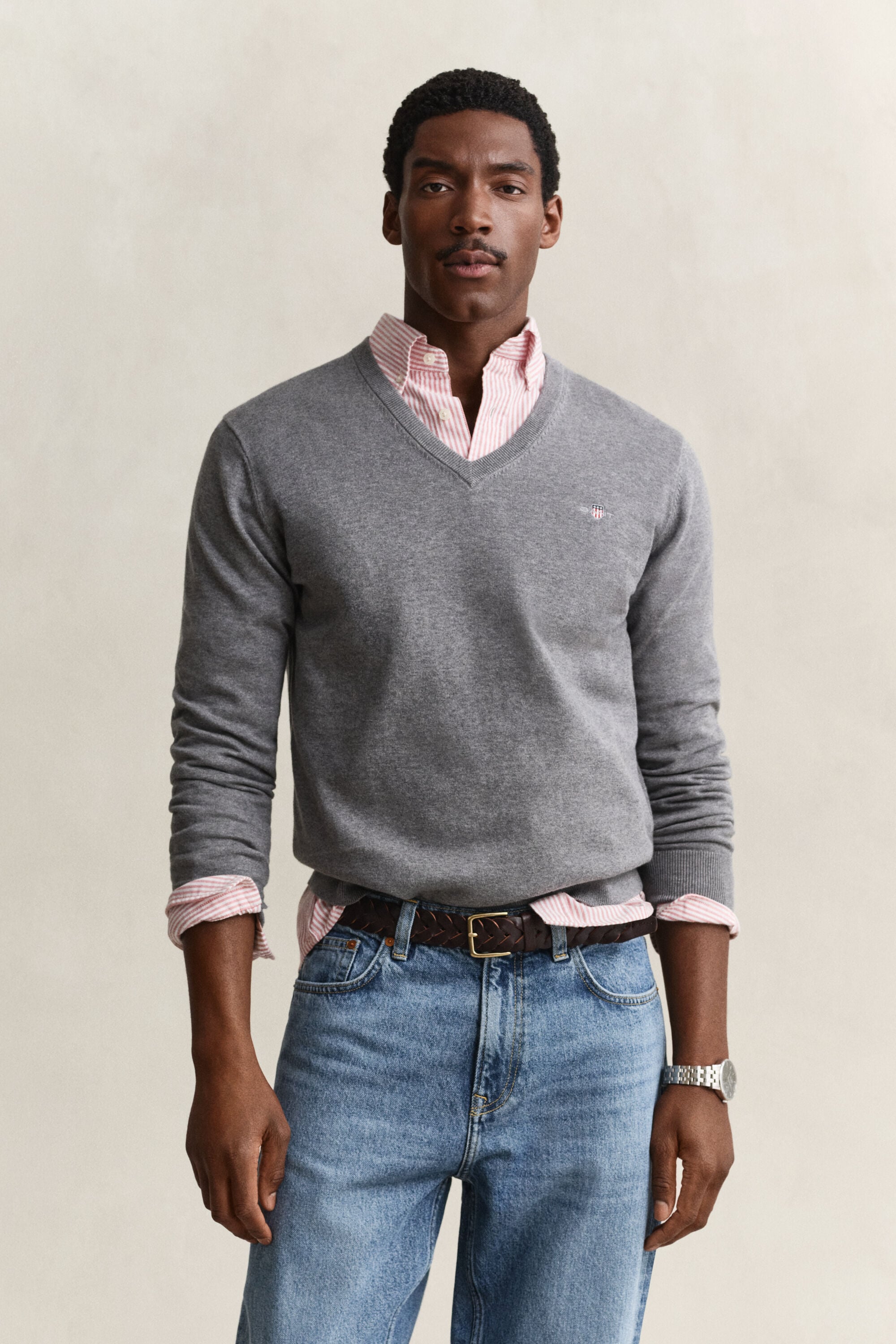 Cotton V-Neck Sweater